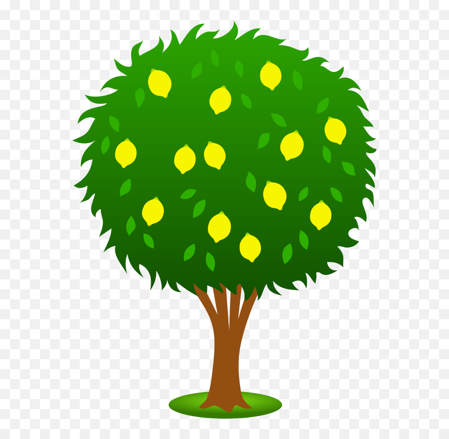 This Cute Lemon Tree Clip Art - Cartoon Mulberry Tree Drawing Emoji,Trees Clipart