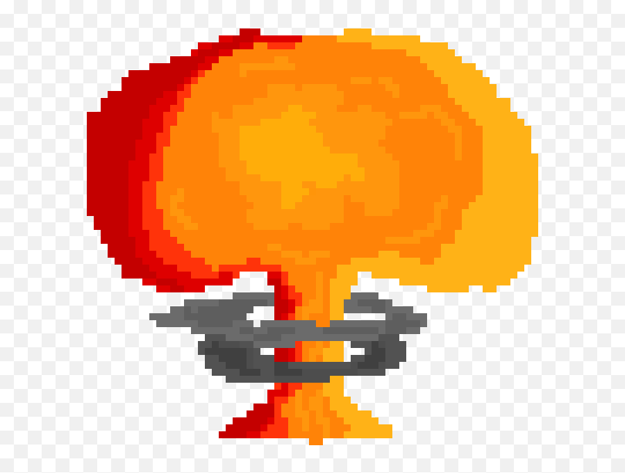 Nuclear Explosion - Pixel Art Atom Explosion Emoji,Nuclear Explosion Png