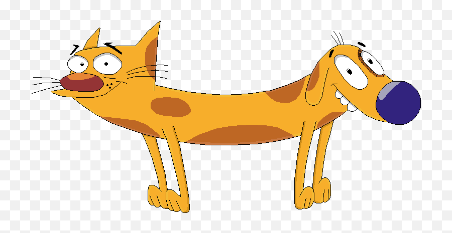 Png Free Catdog Drawing At Getdrawings - Cat And Dog Cartoon Catdog Clipart Emoji,Cat And Dog Clipart