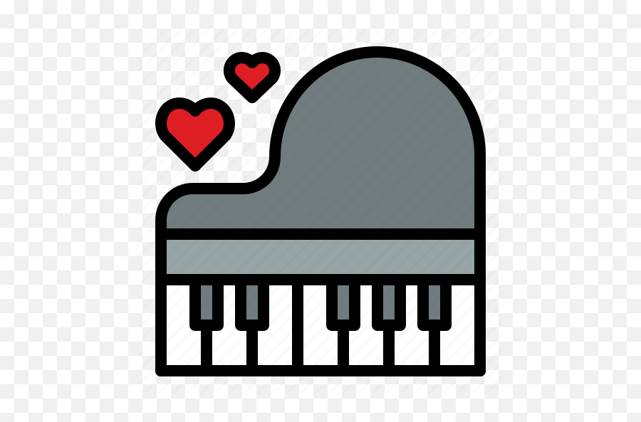 Keyboard Music Instrument Piano Romantic Wedding Icon - Download On Iconfinder Emoji,Piano Keyboard Clipart Black And White