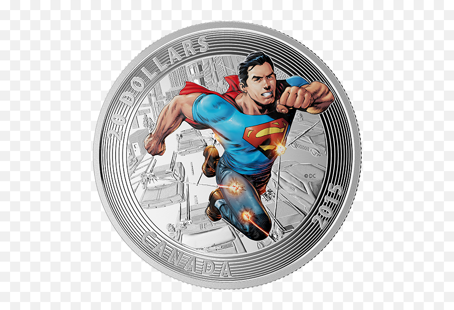 1 Oz Fine Silver Coloured Coin - Iconic Superman Comic Emoji,Superman Comic Png