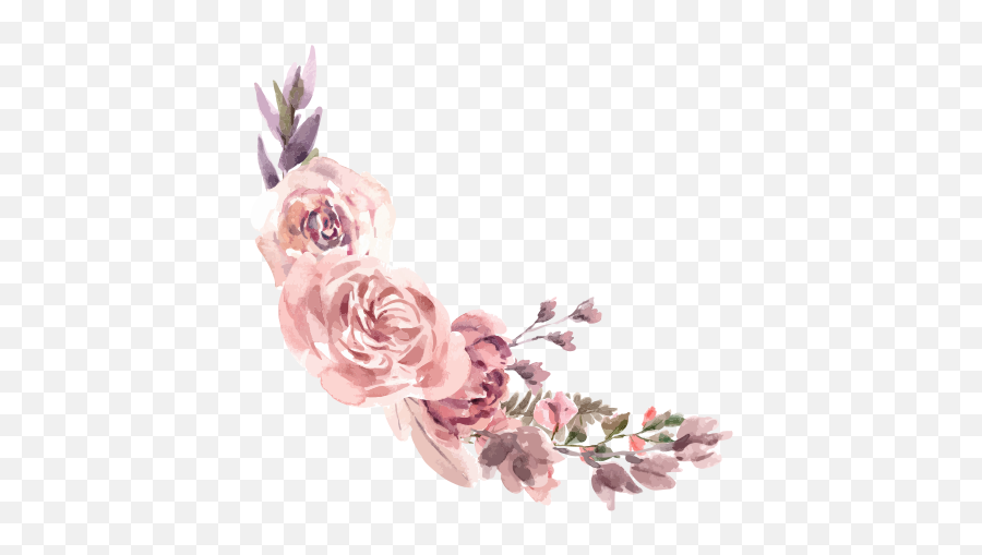 Azazel Hand Drawn Wedding Water Color Pink Flower - Floral Emoji,Flower Transparent Background