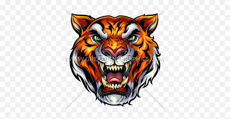 Tiger Head Mascot Production Ready Artwork For T - Shirt Emoji,Tiger Head Png