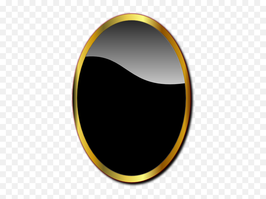 Gold Oval Mirror Clip Art At Clker - Frame Dourado Em Png Emoji,Oval Png