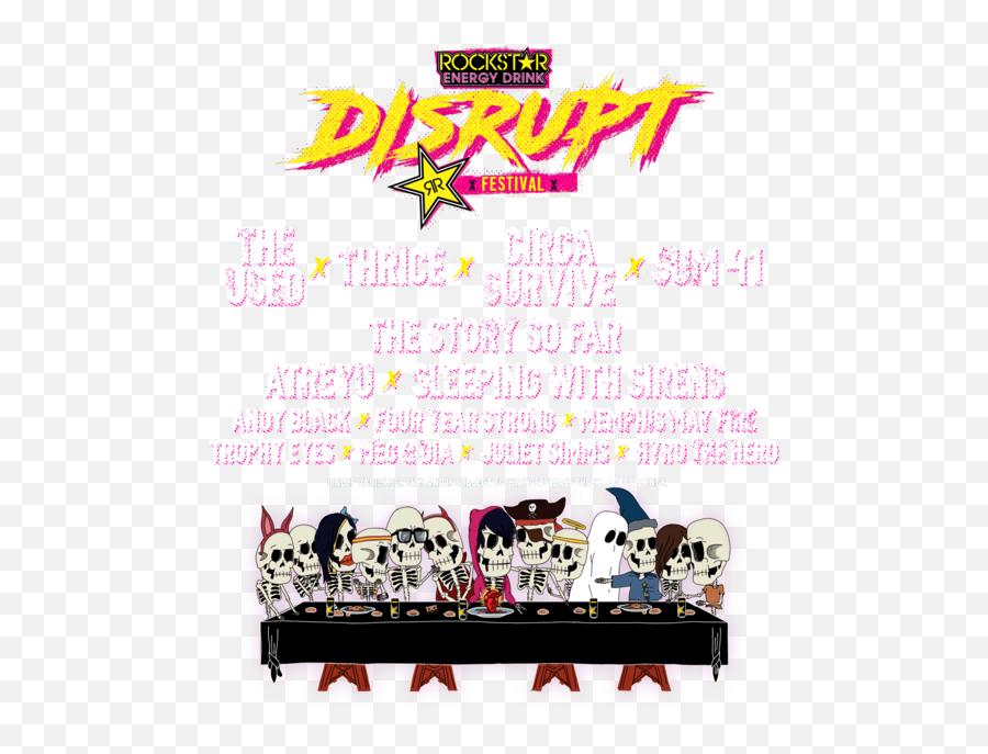 Rockstar Disrupt Festival Music Art U0026 Lifestyle Festival - Language Emoji,Sleeping With Sirens Logo