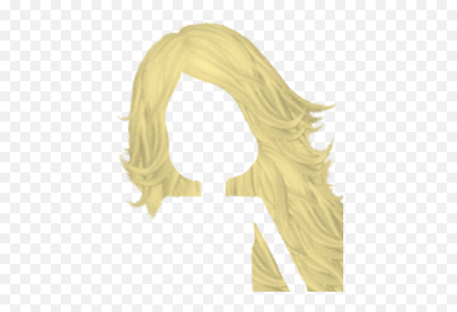 Blond Long Hair Wig Clip Art - Anime Yellow Hair Png Emoji,Anime Hair Transparent