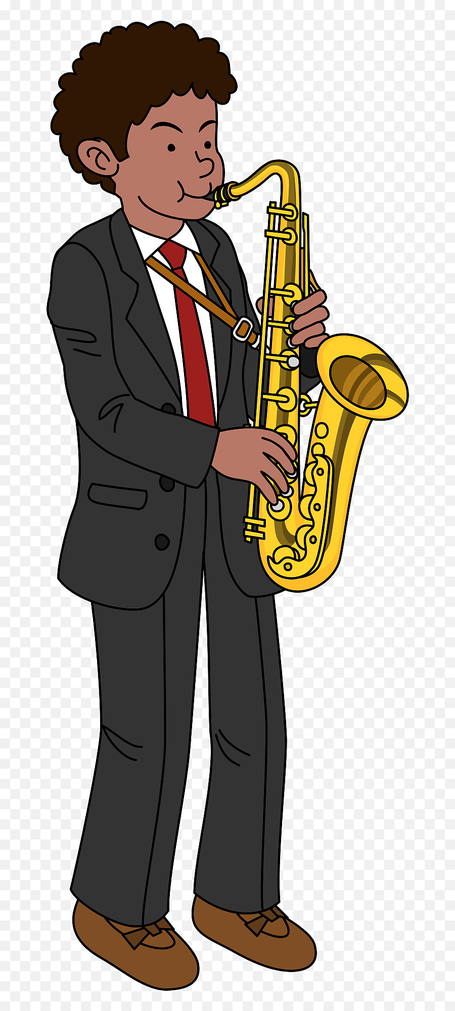 Saxophonist Man Clipart - Tenor Saxophone Emoji,Saxophone Png