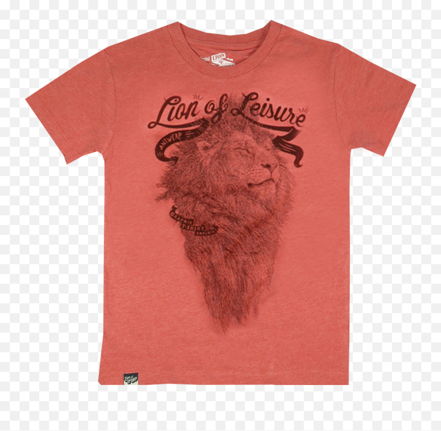 Lion Of Leisure T - Shirt Lion Orange Mayonnaise Short Sleeve Emoji,Orange Lion Logo