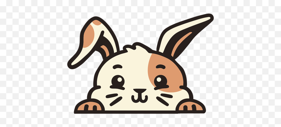 Peekaboo Cute Bunny Flat - Conejo Lindo Emoji,Bunny Transparent