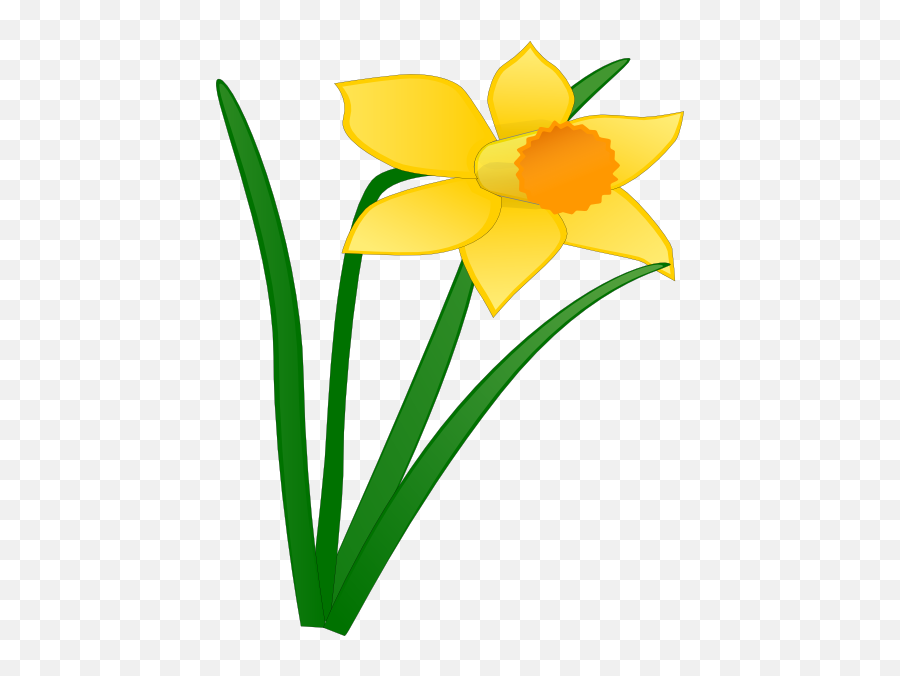 Daffodil Flower Clip Art Emoji,Easter Flowers Clipart