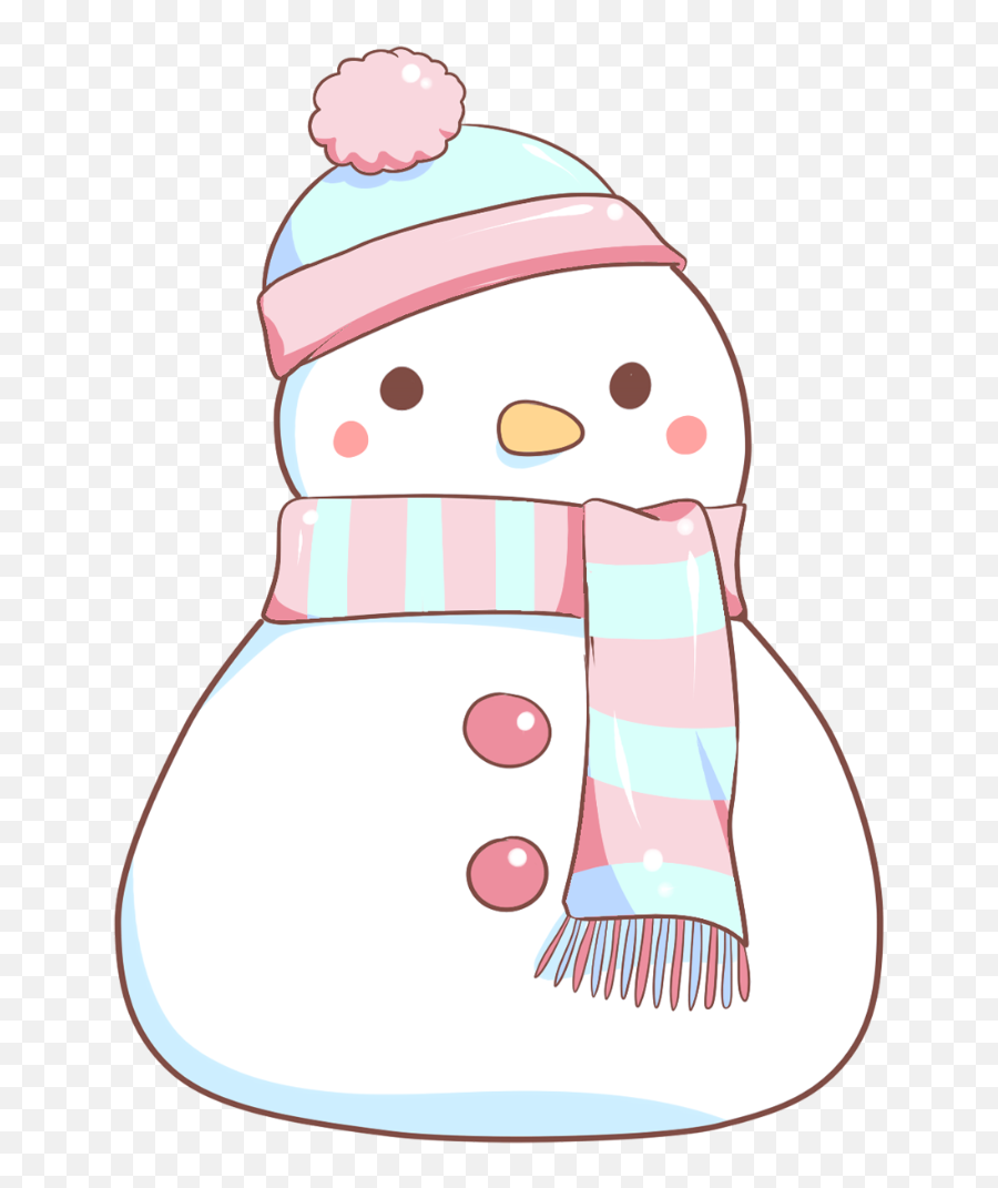 48 - Kawaii Snowman Transparent Background Emoji,Snowman Png