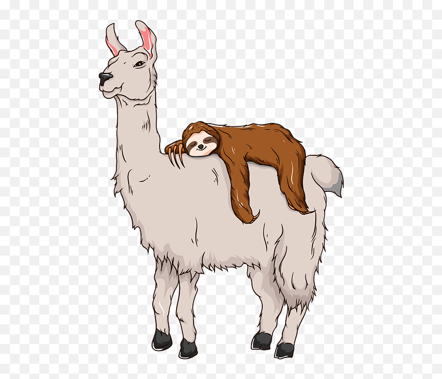 Cute Funny Sloth Sleeping On Llama Friends Galaxy S8 Case Emoji,Llama Face Clipart