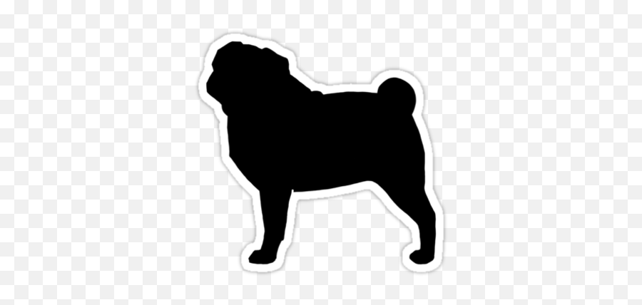 Free Pug Face Silhouette Download Free - Pug Silhouette Clip Art Emoji,Pug Clipart