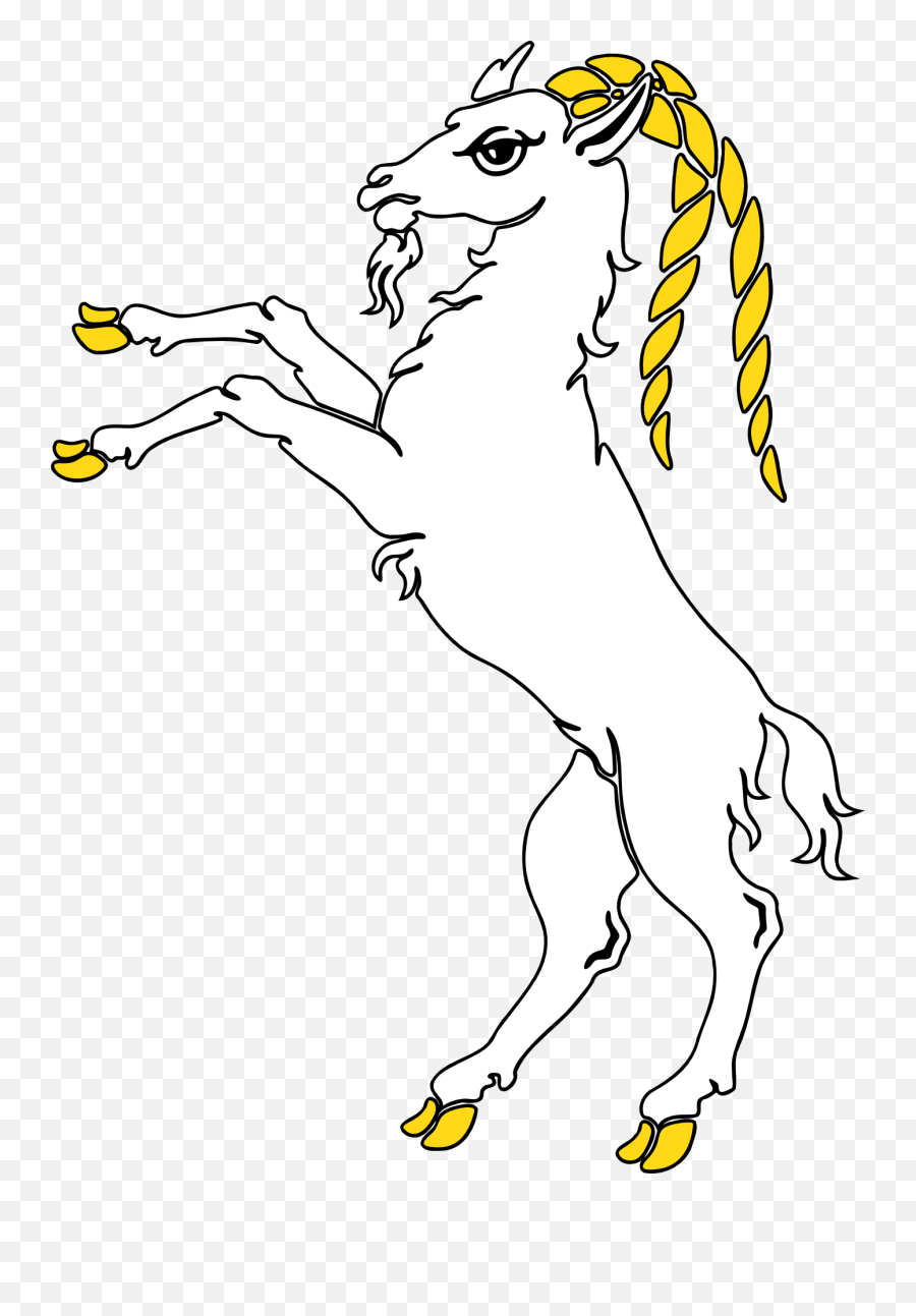 Ram Clipart Black And White Free Images - Standing Goat Line Art Emoji,Ram Clipart