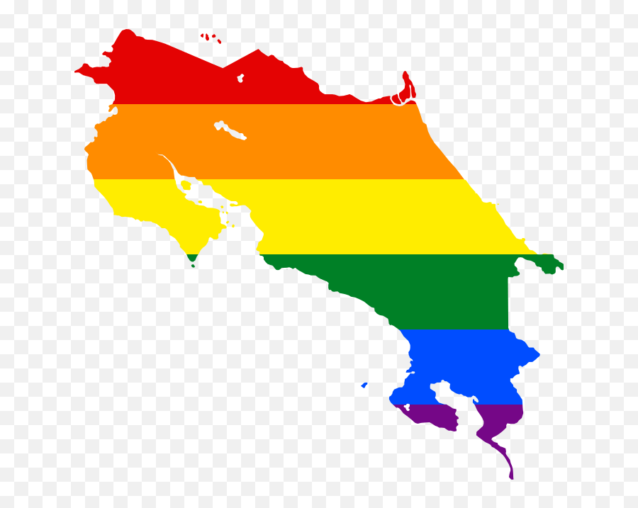 Gay Pride In Latin America - Flag Map Of Costa Rica Emoji,Gay Pride Flag Png