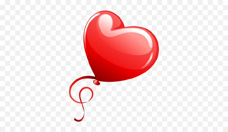 Png - Red Heart Balloon Vector Emoji,3d Heart Png