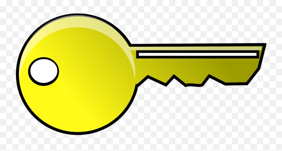 Key Black White - Free Vector Graphic On Pixabay Key Yellow Emoji,Lock And Key Clipart