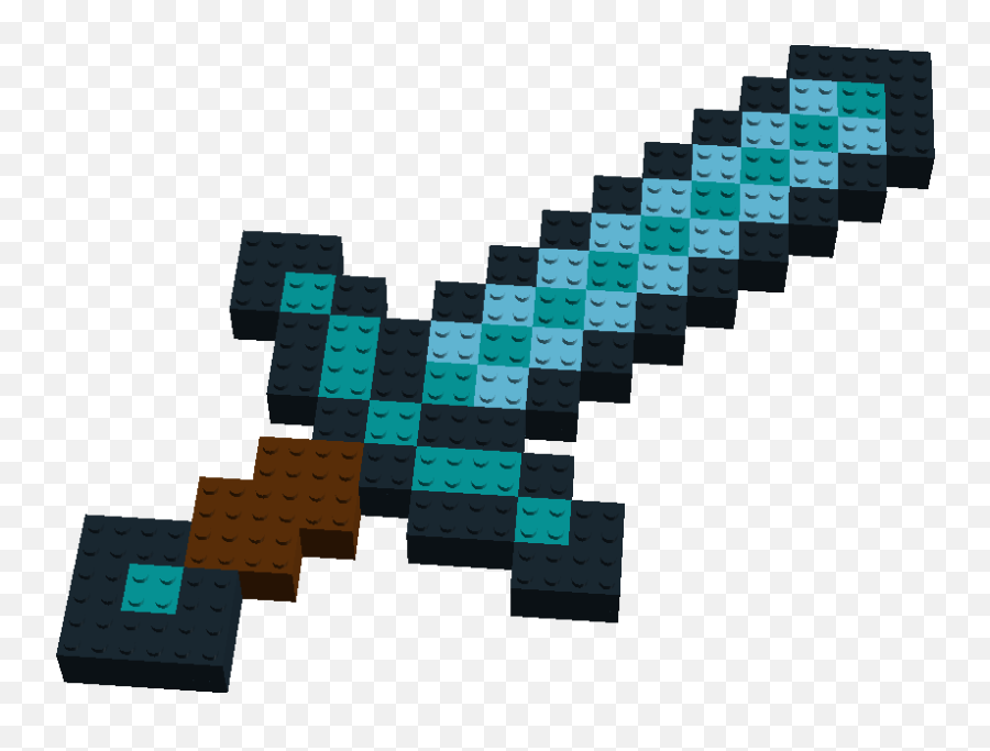 Minecraft Diamond Sword Lego Creations - Build A Lego Minecraft Sword Emoji,Minecraft Diamond Sword Transparent