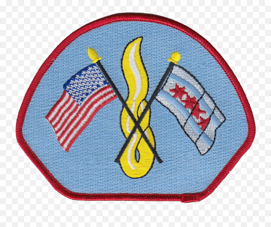 Chicago Fire Department Shoulder Patch Baby Blue Background Emoji,Blue Background Png