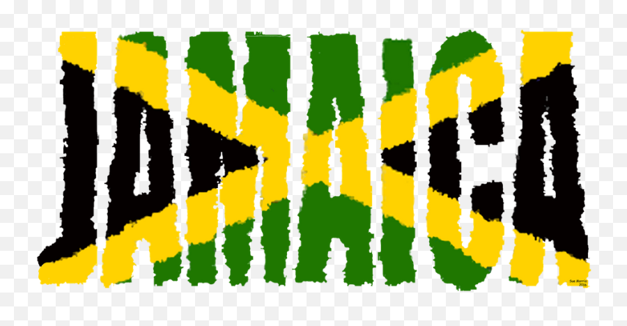Jamaica Font With Jamaican Flag Art Emoji,Jamaican Flag Png