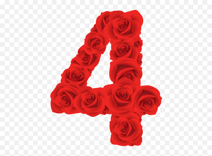 Red Roses Four Number Transparent Png - Stickpng Emoji,Red Rose Transparent