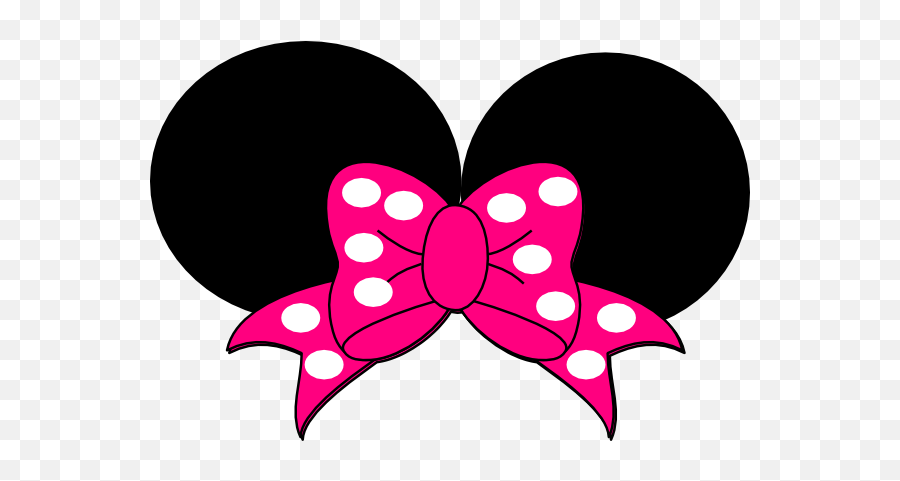 Pink Minnie Bow Clipart - Clipart Suggest Emoji,Pink Bow Png