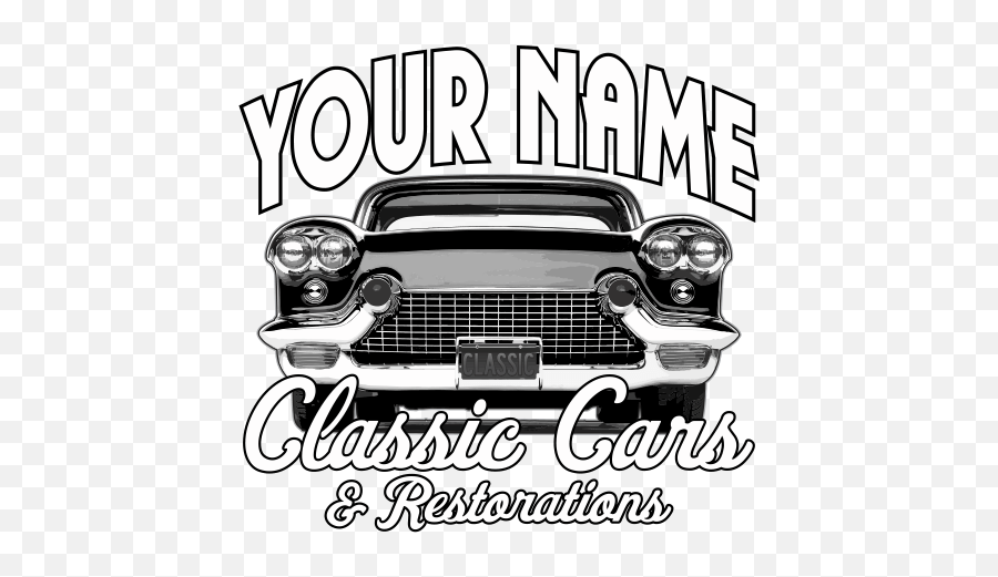 Get Cruising In Customized Classic Restoration Apparel Emoji,Vintage Car Logo
