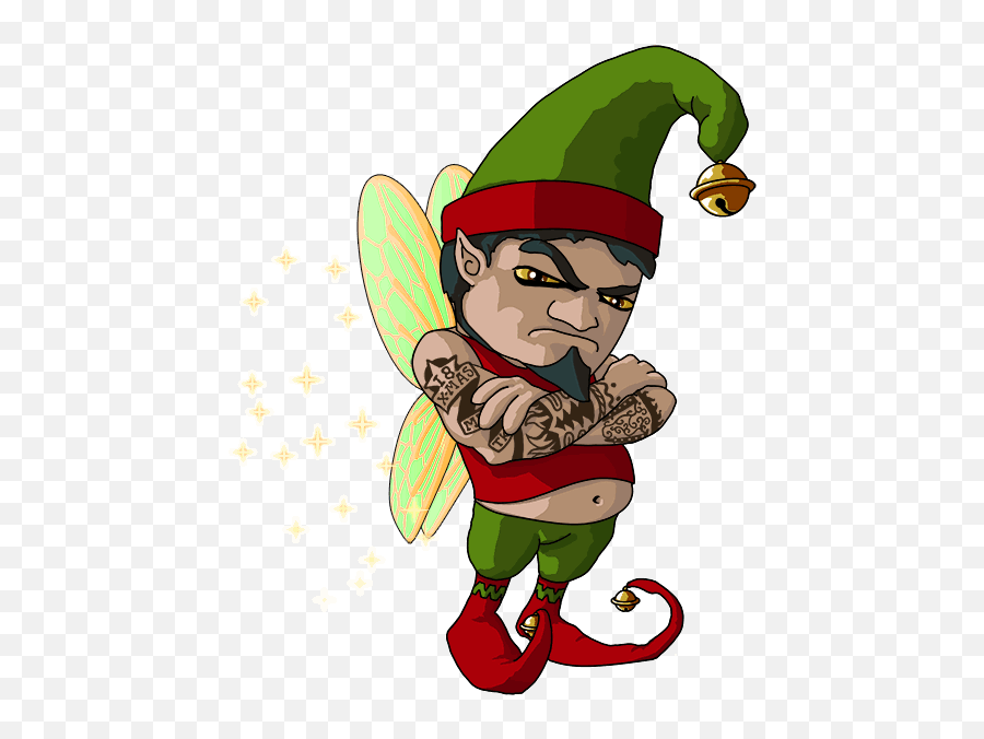 Grumpy Elf Clipart - Grumpy Pixie Png Download Full Size Emoji,Grumpy Clipart