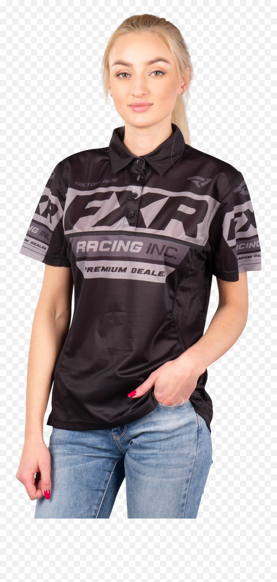Fxr Race Division Womenu0027s Polo Shirt Black - Buy Now Get 10 Emoji,Polo Shirt With M Logo