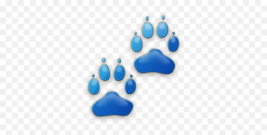 Download Paw Clipart Blue Dog - Blue Cat Paw Prints Full Emoji,Cat Paw Print Clipart