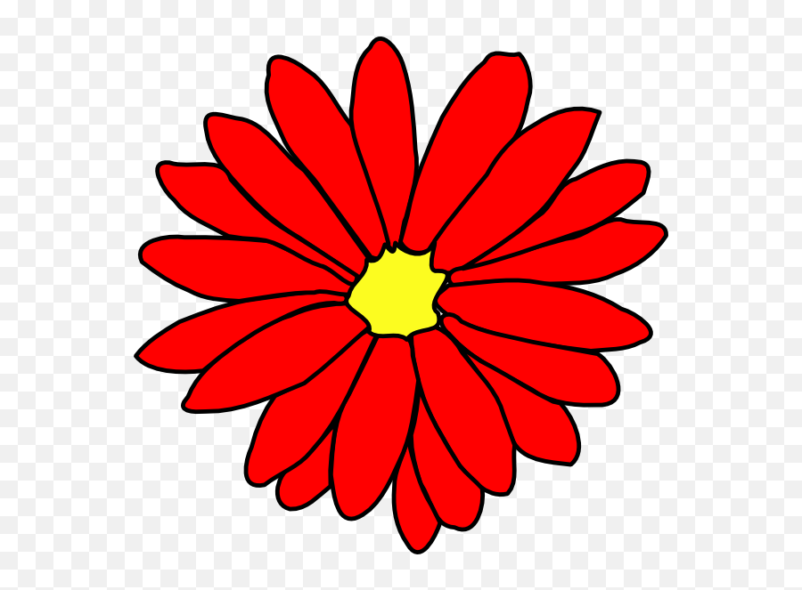 Download Daisies Clipart Daffodil Flower Red Daisy Clip Art Emoji,Dahlia Clipart