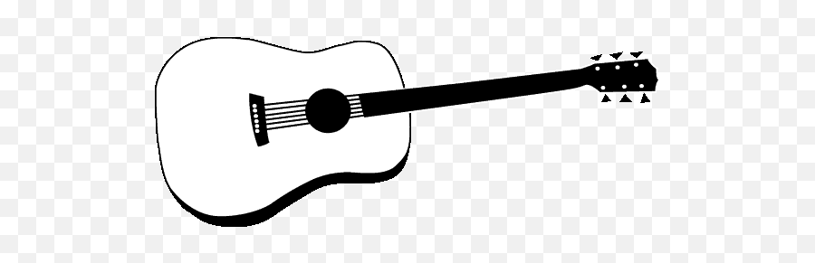 Acoustic Guitar - Guitar Png Clipart Black And White Emoji,Guitar Clipart