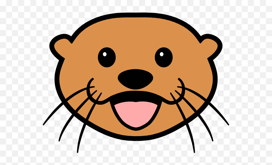 Otter Clipart Face Picture 1794945 Otter Clipart Face - Draw Cartoon Otter Face Emoji,Otter Clipart