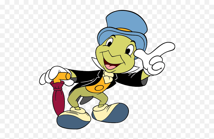 Jiminy Cricket Clip Art Disney Clip Art Galore - Pepe El Grillo Png Emoji,Cricket Clipart
