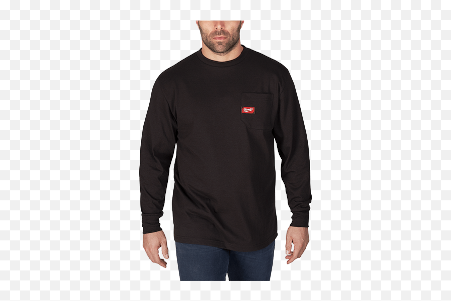 Milwaukee Tools T Shirt - Mens Long Sleeve T Shirt With Pocket Emoji,Milwaukee Tools Logo