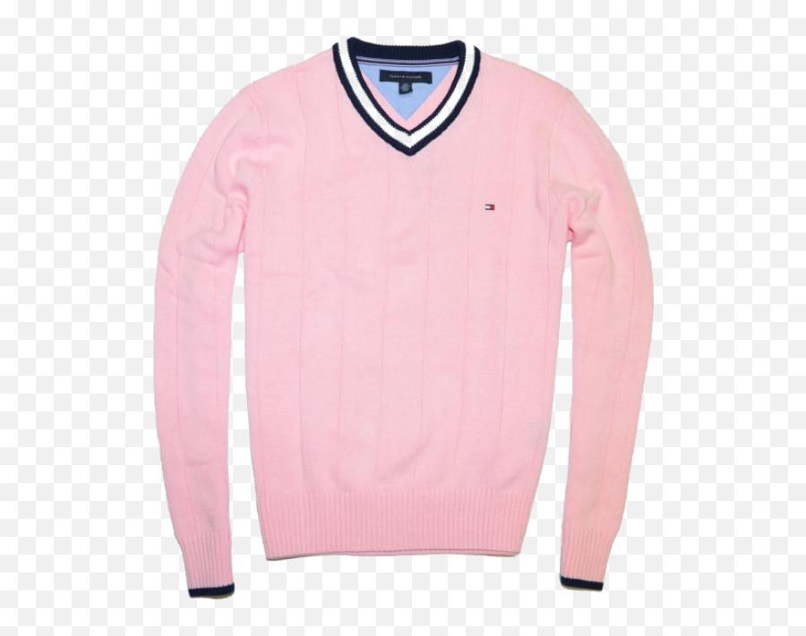 Tommy Hilfiger Pullovers Tommy Hilfiger - Pink Tommy Hilfiger V Neck Emoji,Tommy Hilfiger Logo Sweaters