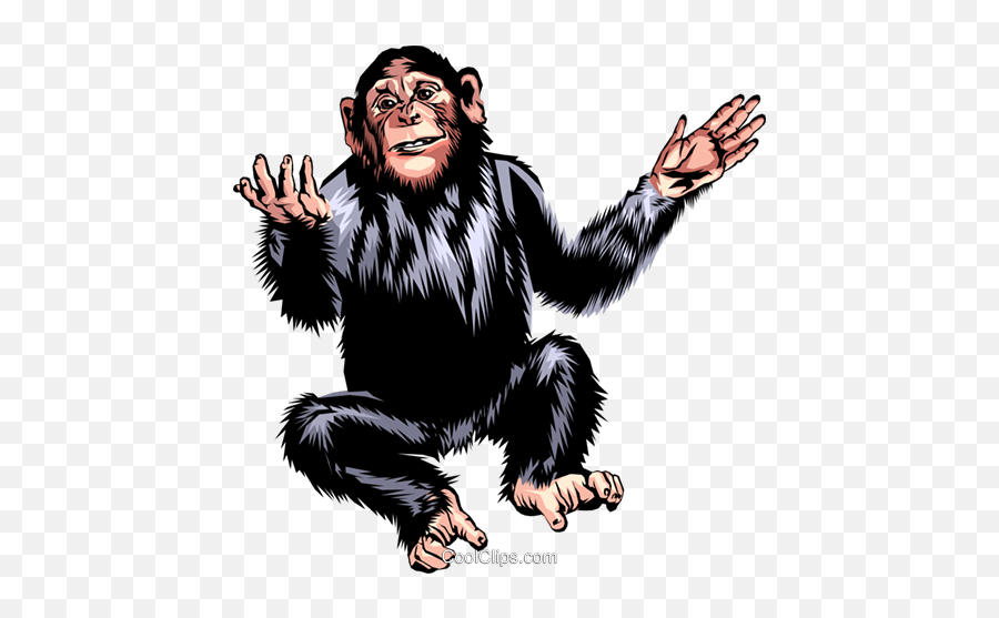 Chimpanzee Royalty Free Vector Clip Art Illustration Emoji,Chimp Png