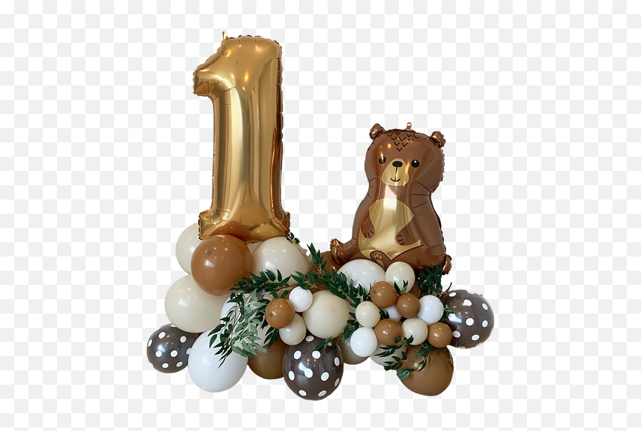 Animal Woodland Bear Balloons Bouquet - Give Fun Emoji,Woodland Bear Clipart