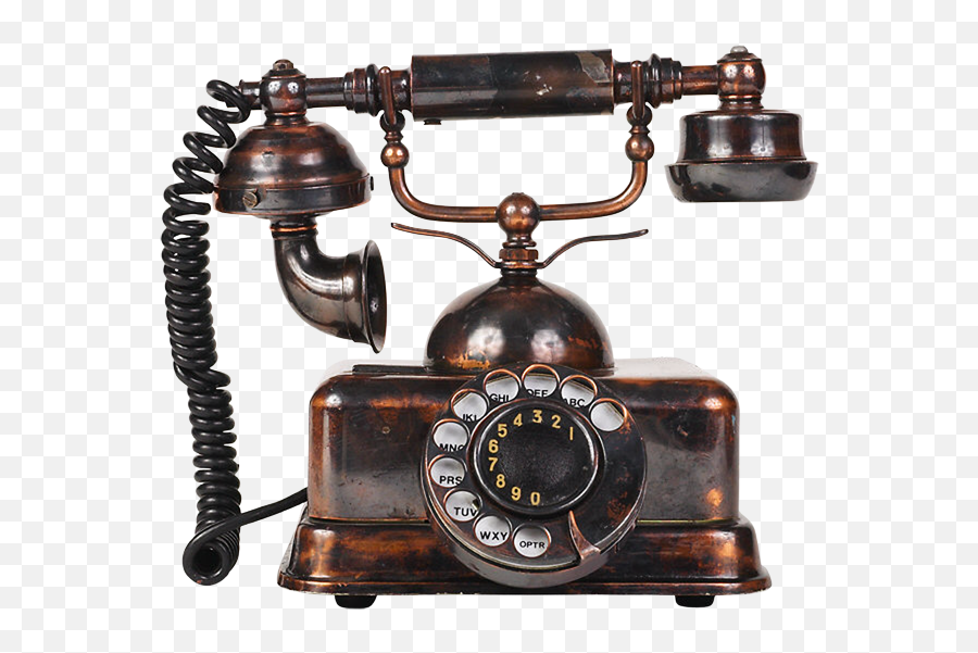 Download Hd Antique Telephone 01 - Old Telephone Transparent Emoji,Telephone Transparent Background