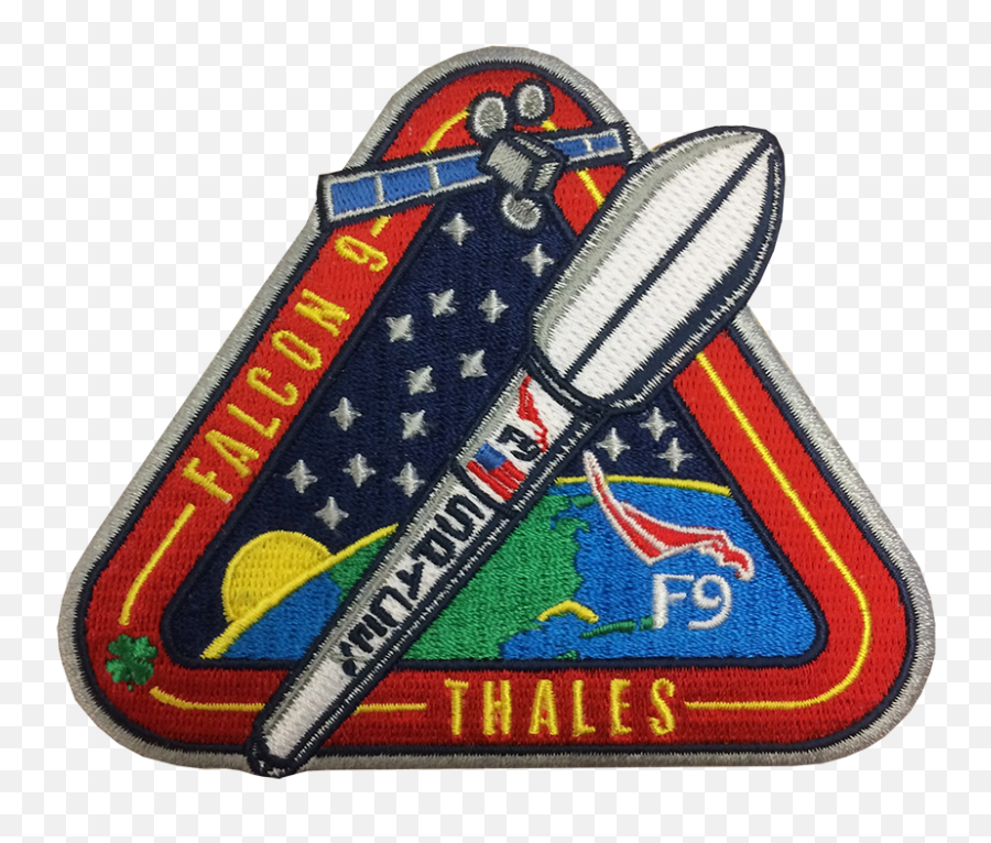 Spacex Thales Mission - F9 Patch American Emoji,Spacex Logo