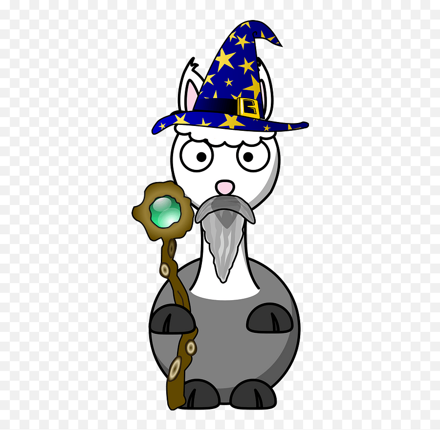 Llama Wizard Clipart - Llama Emoji,Wizard Clipart