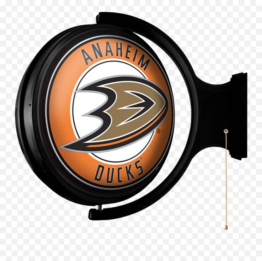 Original Round Rotating Lighted Wall Sign - Language Emoji,Anaheim Ducks Logo