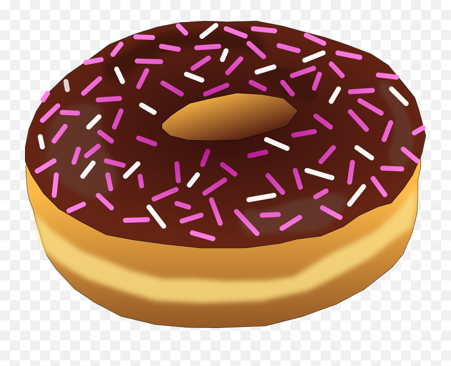 Donut With Chocolate Frosting And Sprinkles Clipart Free - Clipart Images Of Doughnuts Emoji,Sprinkles Clipart