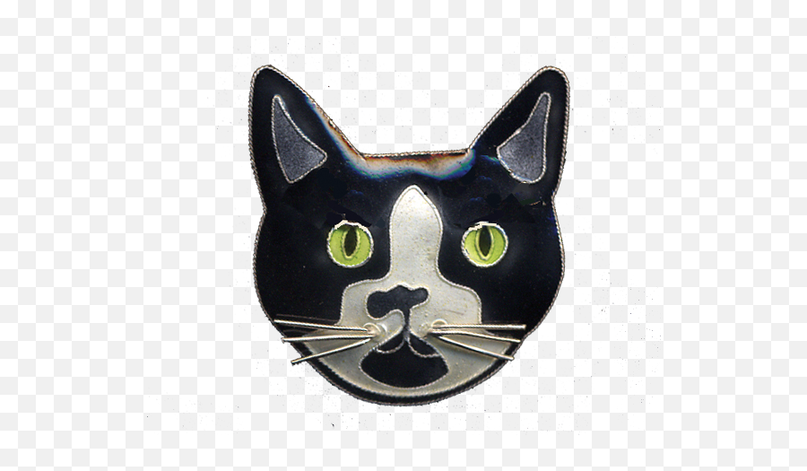 Cat Face Pin Transparent Png - Black Cat Emoji,Cat Face Png