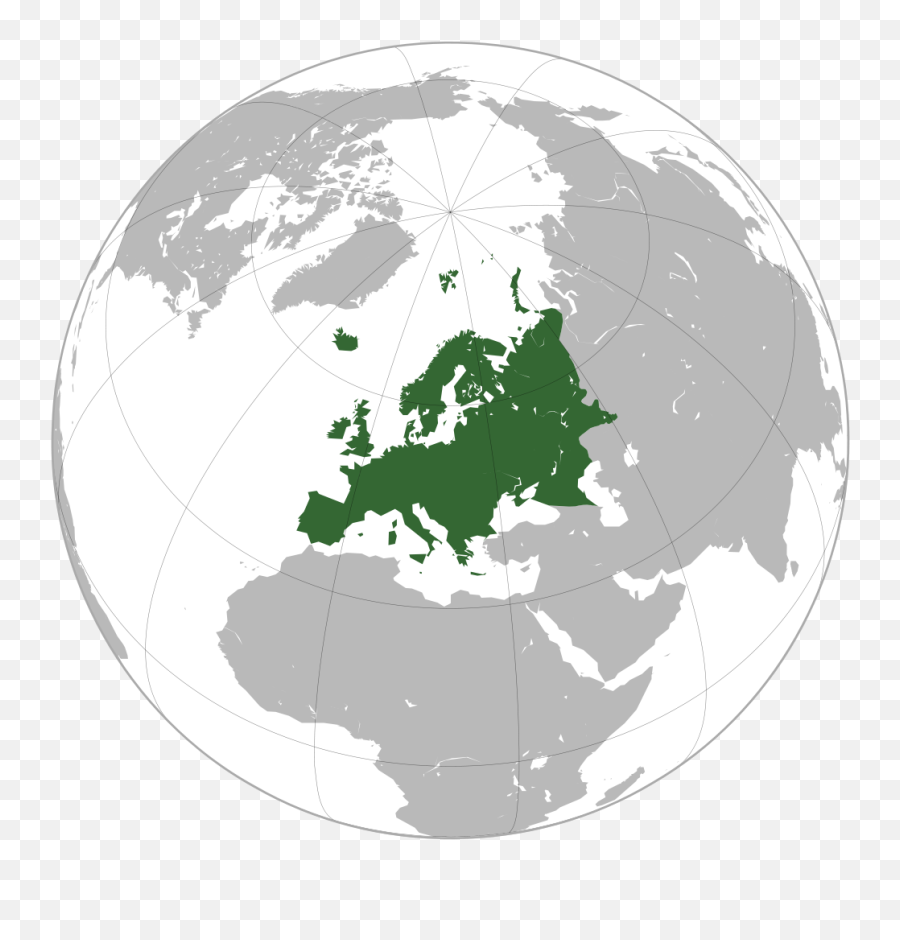 Europe - Europe Map On The Globe Emoji,Europe Map Png