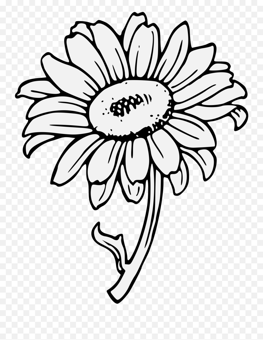 Free Download Sunflower Clipart Common Sunflower Clip - Outline Sun Flower Clipart Emoji,Sunflower Clipart