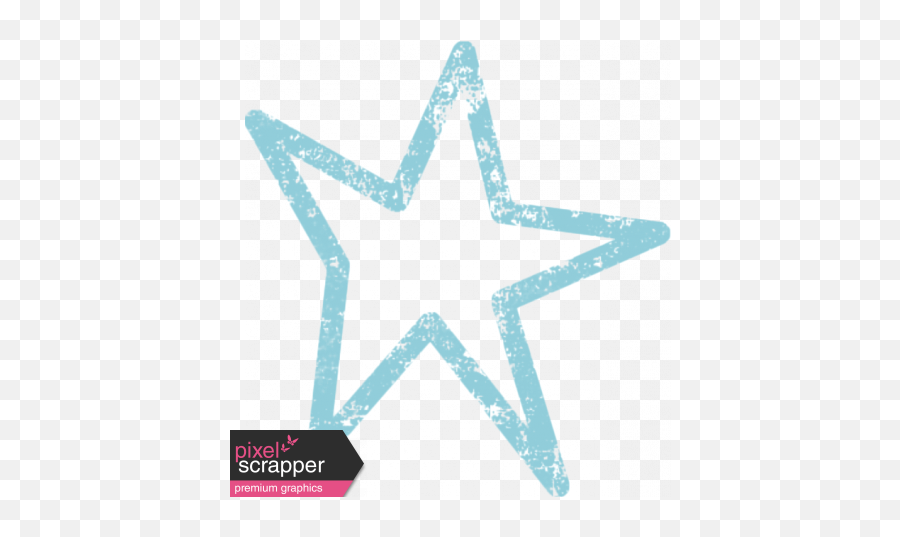 Lil Monster Blue Star Stamp Outline Graphic By Sheila Reid - Transparent Blue Star Outline Emoji,Star Outline Png