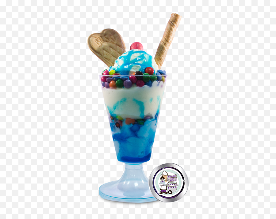 Blue Ice Cream Sundae Png Image With No - Colourful Ice Cream Sundae Emoji,Ice Cream Sundae Png