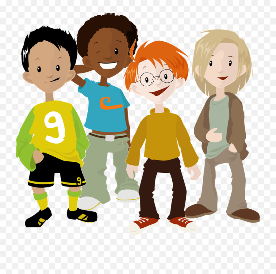 Friends Clipart Animated Friends Animated Transparent Free - 4 Boys Playing Clipart Emoji,Friends Clipart