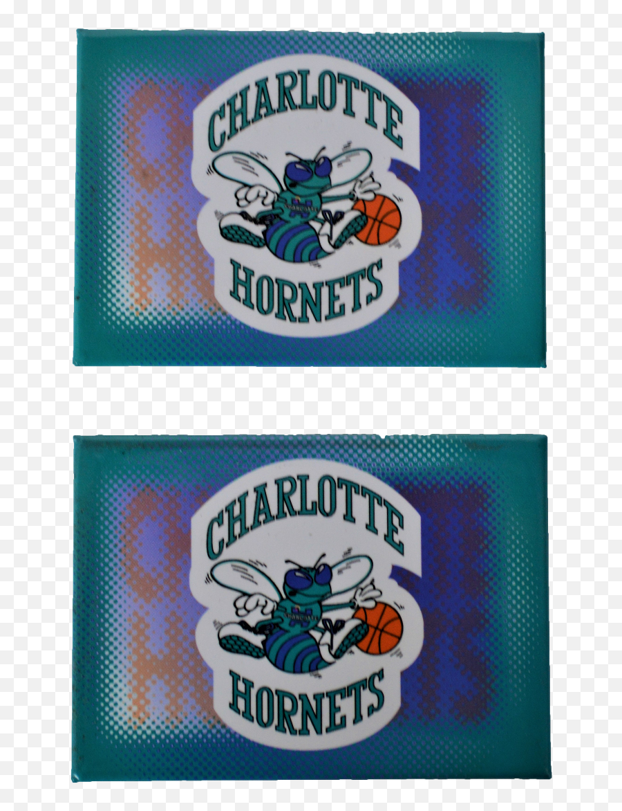 Vintage Old Nba Team Logo Fridge Magnet - Emblem Emoji,Charlotte Hornets Logo
